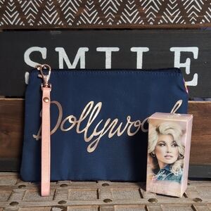 Navy & Floral Flip Dolly Wristlet Set